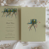 Elegante Parakeet Bridal Dusche Einladung