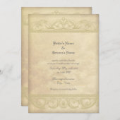 Elegante Parchment Style Hochzeit Einladungen (Vorne/Hinten)