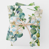 Elegante Parfümflasche mit weißem Orchid Geschenkpapier Set (Beispiel)