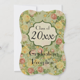 Elegante Paria Vintag Country Floral Abschluss Einladung