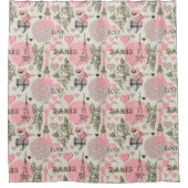 Elegante Pariser Duschvorhang-Wohngestaltung Duschvorhang (Vorderseite)