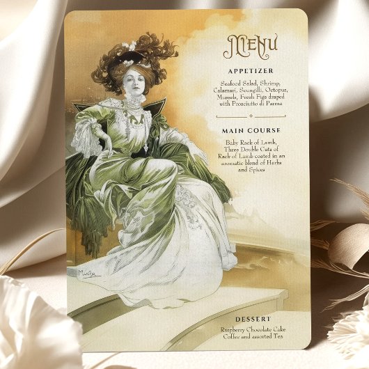 Elegante Pariser Karte mit Vintagen Glamouren