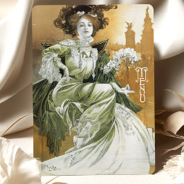 Elegante Pariser Karte mit Vintagen Glamouren