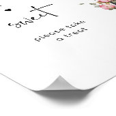 Elegante Pariser Liebe mit Blumen ist süß, nehmen  Poster (Ecke)