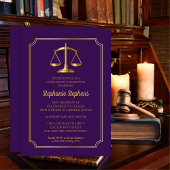 Elegante Partei für Lila Goldrecht Einladung