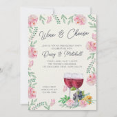 Elegante Partnerschaft für Wein und Käse Einladung (Vorderseite)