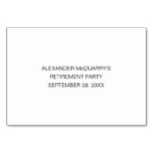 Elegante Party-Eimerkarte Tischnummer (Rückseite)