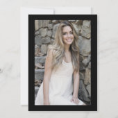 Elegante Party Einladung in Schwarz und Gold (Rückseite)