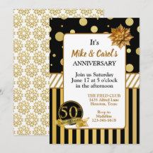 Elegante Party Einladung zum 50. Jubiläum