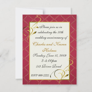 Elegante Party Einladung zum Hochzeitstag