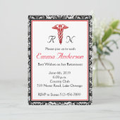 Elegante Party Einladung zur Krankenversicherung (Stehend Vorderseite)