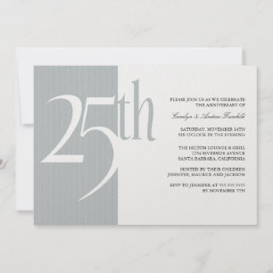 Elegante Party Einladungen zum 25. Jubiläum