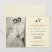Elegante Party Einladungen zum 45. Hochzeitstag (Vorne/Hinten)