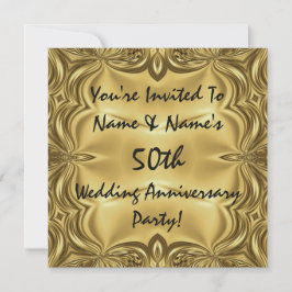 Elegante Party Einladungen zum 50. Jubiläum