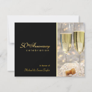 Elegante Party Einladungen zum 50. Jubiläum