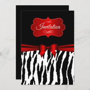 Elegante Party-Feier - Einladung des Zebra-