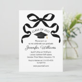 elegante Party mit schwarzem Bogen 2025 Einladung (Stehend Vorderseite)