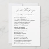 Elegante Pass the Prize Brautparty Game Card Einladung (Vorderseite)