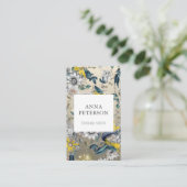 Elegante Passion Blume Silver Gray Square Beauty Visitenkarte (Stehend Vorderseite)