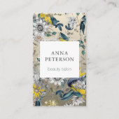 Elegante Passion Blume Silver Gray Square Beauty Visitenkarte (Vorderseite)