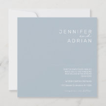 Elegante Pastel Blauer Minimal Moderne Hochzeit