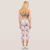 Elegante Pastel Bloom Romantische Feminine Aesthet Capri Leggings (Rückseite)