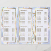 Elegante Pastel Blue and Gold Agate Broschüre (Rückseite)