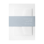 Elegante Pastel Blue Minimal Moderne Einladung Einladungsbanderole (Vorderseite Beispiel)