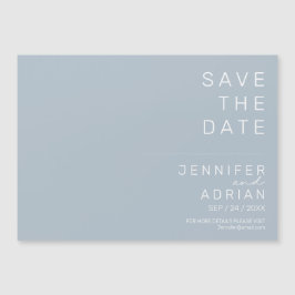 Elegante Pastel Blue Minimal Save the Date Magnetkarte