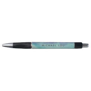 Elegante Pastel Blue Watercolor Kunst-Klasse Kugelschreiber