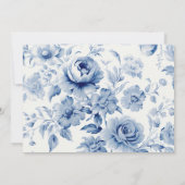 Elegante Pastel Blue Watercolor Rose Mitteilungskarte (Rückseite)