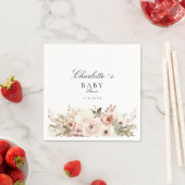 Elegante Pastel Blume Bouquet Babydusche Serviette (Beispiel)