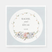 Elegante Pastel Boho Serviette (Vorderseite)