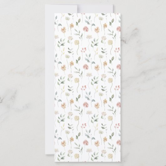 Elegante Pastel Botanische Hochzeitskarten (Rückseite)