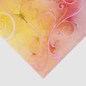 Elegante Pastel Butterflies und Wirbel Seidenpapier (Ausschnitt)