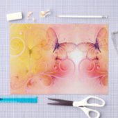 Elegante Pastel Butterflies und Wirbel Seidenpapier (Handwerk)