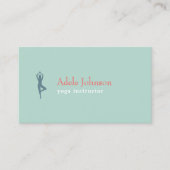 Elegante Pastel Colorful Yoga Instructor Visitenkarte (Vorderseite)