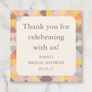 Elegante Pastel Custom Brautparty Vielen Dank Geschenkanhänger