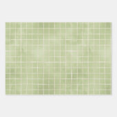 Elegante Pastel Daisy Blume Bunny Spring Oster Geschenkpapier Set (Vorderseite 3)