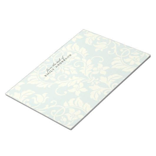 Elegante Pastel Damask vom Schreibtisch Notizblock (angewinkelt)