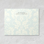 Elegante Pastel Damask vom Schreibtisch Notizblock<br><div class="desc">Personalisiertes Notizblock mit Vintagem pastellblauen Damast-Muster.</div>