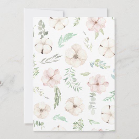 Elegante Pastel  Einladung (Rückseite)