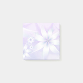 Elegante Pastel Floral Abstrakt| Weißes Lila Post-it Klebezettel
