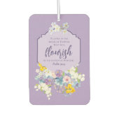 Elegante Pastel Floral Bibelschrift Autolufterfrischer (Vorderseite)