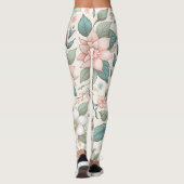 Elegante Pastel Floral Leggings (Rückseite)