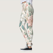 Elegante Pastel Floral Leggings (Links)