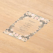 Elegante Pastel Floral Wedding Acryleinladungen (Ablage )