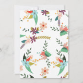 Elegante Pastel Floral Wreath Islamische Hochzeit Einladung (Rückseite)