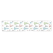 Elegante Pastel Glitzer Weihnachtsbaum Kurzer Tischläufer (Horizontal)