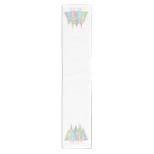 Elegante Pastel Glitzer Weihnachtsbaum Kurzer Tischläufer (Vorderseite)